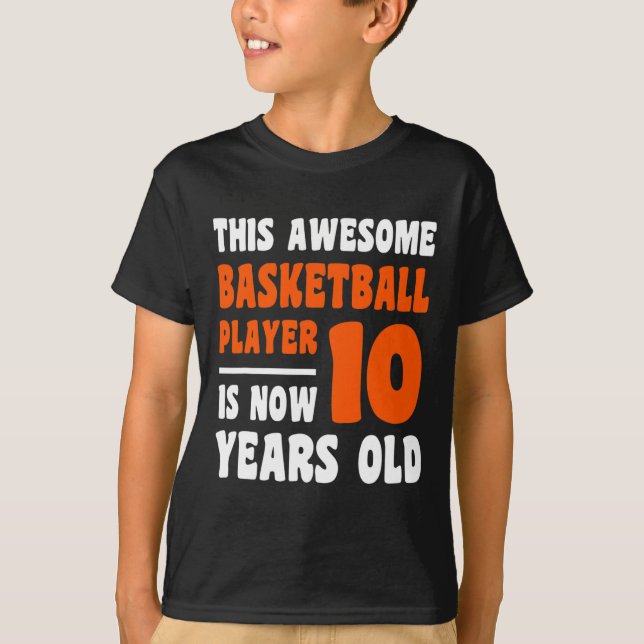 T-shirt 10 ans Joyeux 10e anniversaire Basketball 10e Bi (Devant)