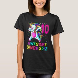 T-shirt 10 ans Unicorne Dabbing 10e anniversaire fille Uni
