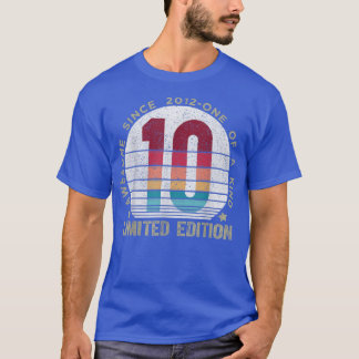 T-shirt 10 ans Vintage 2012 Retro Limited Edition 10t