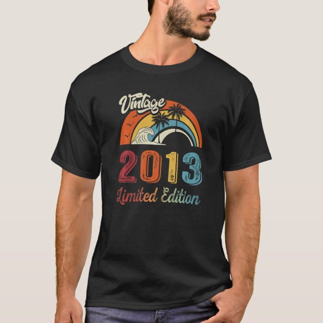 T-shirt 10 ans Vintage 2013 10e anniversaire (Devant)