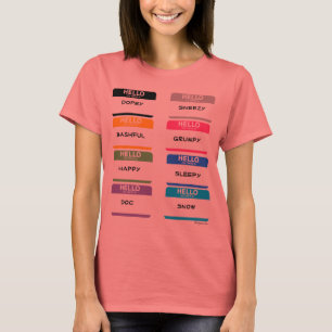 T-shirt 10 Bonjour Mon Nom Est Stickers Couleurs T Chemise