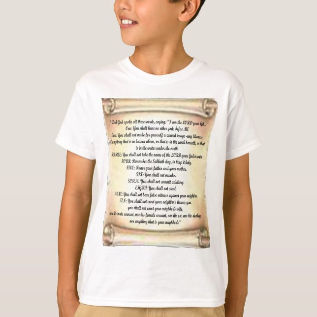 T-shirt 10 commandements (Devant)