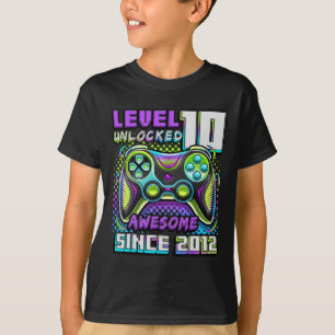 T-shirt 10 Déverrouillé Awesome 2012 jeu vidéo 10e anniver