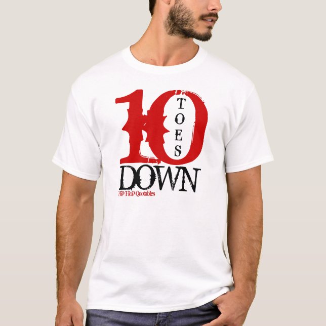 T-shirt 10 (Dix) botte avec la pointe du pied en bas de la (Devant)