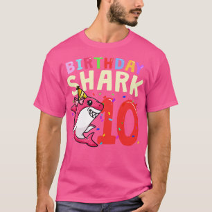 T-shirt 10 Geburtstag Hai