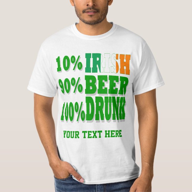 T-shirt 10% irlandais (Devant)