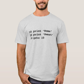 T-shirt 10 la copie 20 "à la maison" impriment le "bonbon"
