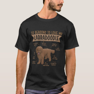 T-shirt 10 Raisons d'aimer Labradoodle Meilleur Chien Prop