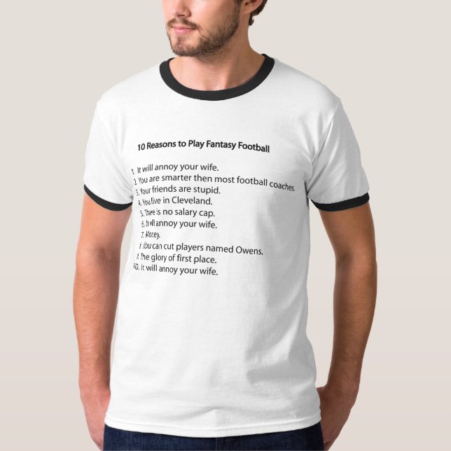 T-shirt 10 raisons de jouer (Devant)