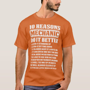 T-shirt 10 Raisons Mécanique Faire Mieux Mécanique T Chemi