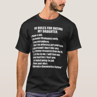 T-shirt 10 Règles pour Sortir avec Ma Fille Papa Surprotec