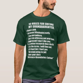 T-shirt 10 Rules Dating My Granddaughter Tee Overprotectiv