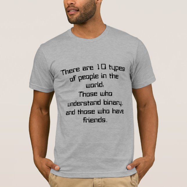 T-shirt 10 types de personnes (Devant)