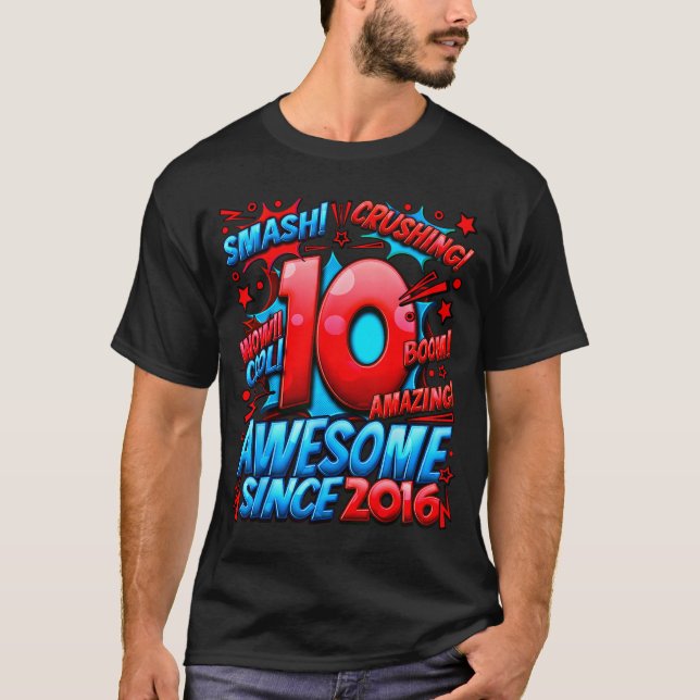 T-shirt 10 Year Old For Boys 10th Birthday Boy 10 Year Old (Devant)