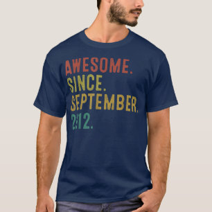T-shirt 10 Year Old Toxits Awesome Since Septembre 2012