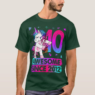 T-shirt 10 Year Old Unicorn Flossing 10th Birthday Unicorn