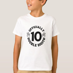 T-shirt 10 Years Old Birthday Double Digits Pour les enfan