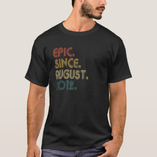T-shirt 10 Years Old Epic Since August 2012 10th Birthday