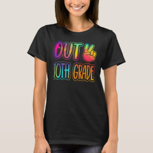T-shirt 10e année graduée Paix sortie 10e année Dernière j