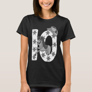 T-shirt 10e anniversaire 10 ans Cheval Cowgirl fille enfan