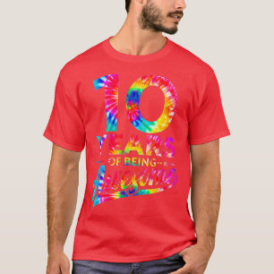 T-shirt 10e anniversaire 10 ans teinture teint Ancien Homm