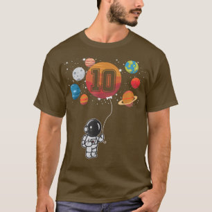 T-shirt 10e anniversaire Astronaut Lover Planet 10 ans