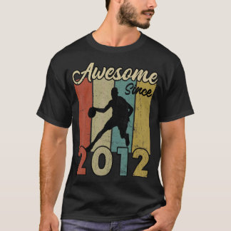T-shirt 10e anniversaire Awesome depuis 2012 Basketball 10