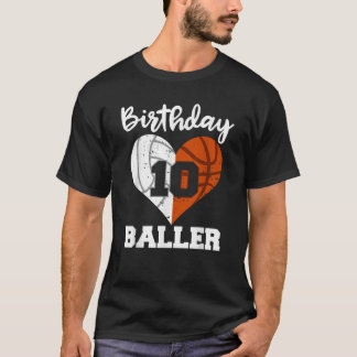 T-shirt 10e anniversaire Baller Funny 10 ans de volley-bal