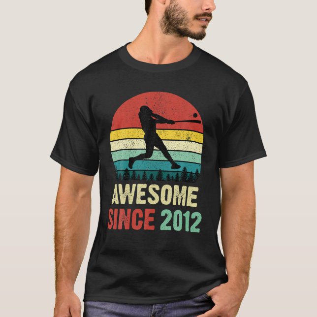 T-shirt 10E Anniversaire Baseball 10 Ans Awesome Depuis (Devant)