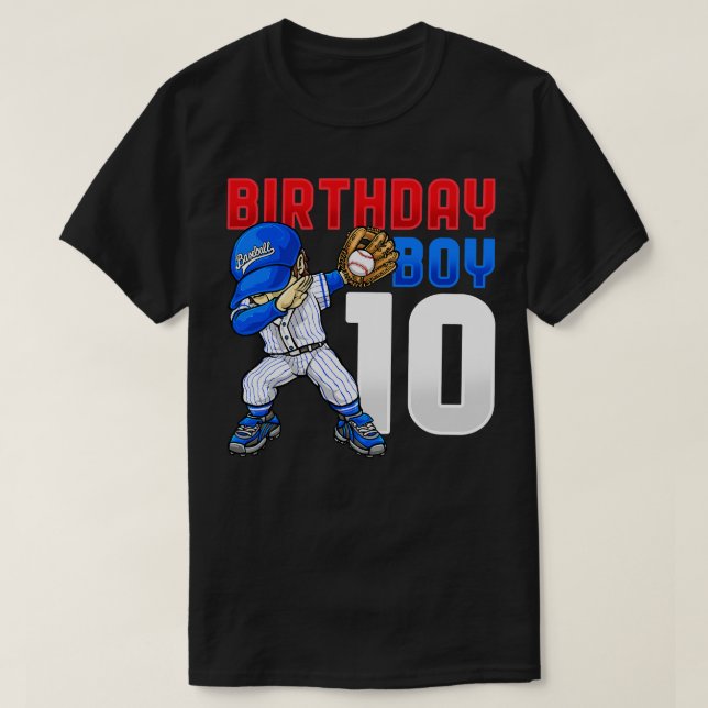 T-shirt 10e anniversaire Baseball Anniversaire Garçon (Design devant)