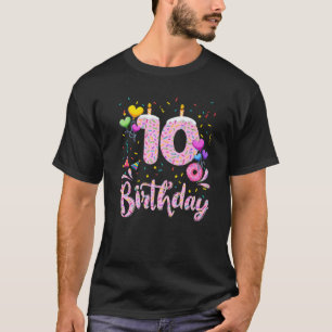 T-shirt 10E Anniversaire Cadeau Fille 10 Ans Anniversaire