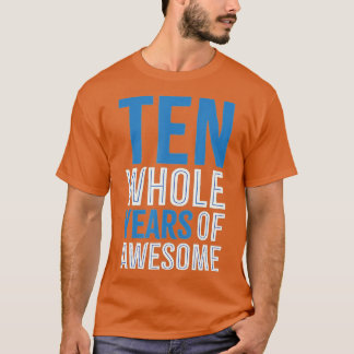 T-shirt 10e anniversaire Cadeau Garçon Âge 10 Dix ans Garç