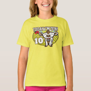 T-shirt 10e anniversaire de l'enfant Aujourd'hui, je suis