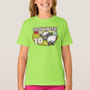 T-shirt 10e anniversaire de l'enfant Aujourd'hui, je suis