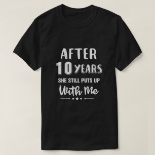 T-shirt 10E Anniversaire De Mariage Don Du Mari Amusant