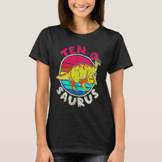 T-shirt 10e anniversaire Dix O Saurus I Parasaurolophus Fa