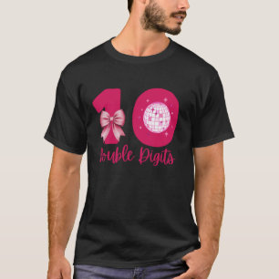 T-shirt 10e anniversaire Double chiffres 10 ans fille Mile