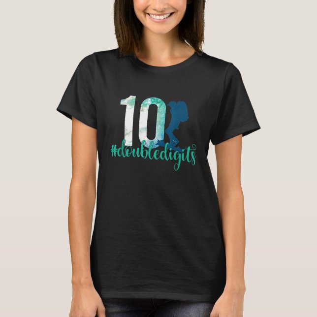 T-shirt 10e anniversaire Double chiffres filles Dix 10 Sco (Devant)