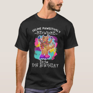 T-shirt 10E Anniversaire Drôle Peinture Cat Artiste Citati