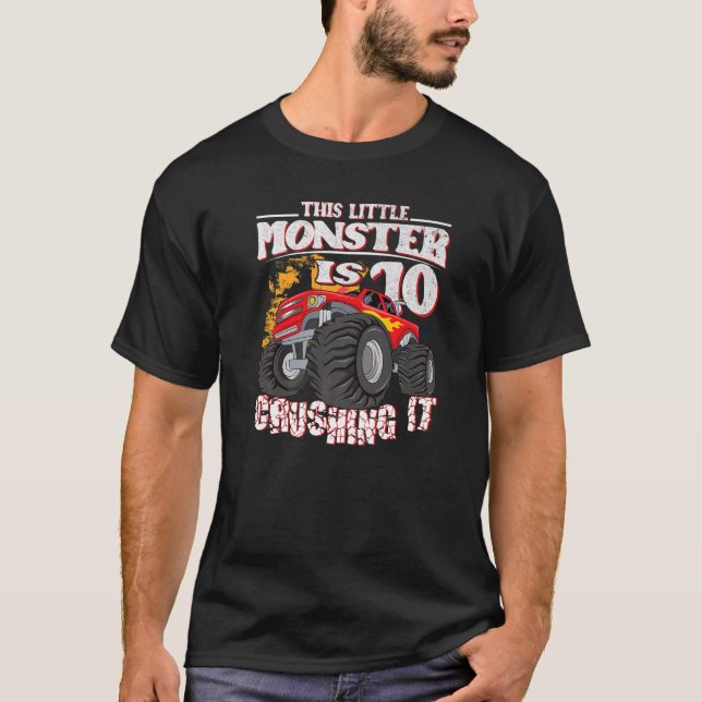T-shirt 10e anniversaire Enfants Ce Petit Camion Monster (Devant)