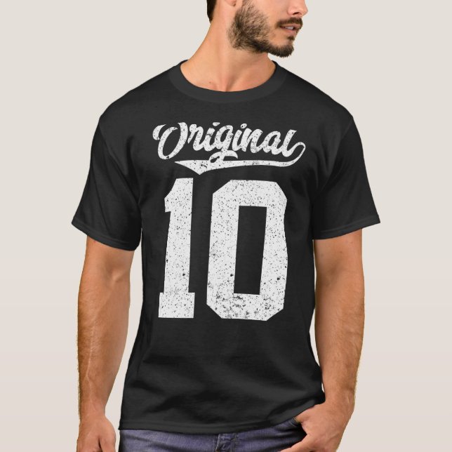 T-shirt 10e anniversaire et original dix (Devant)