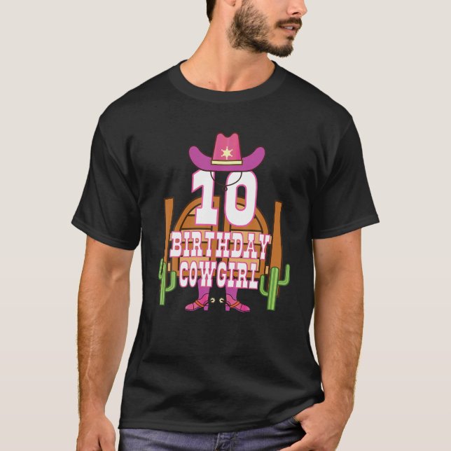 T-shirt 10E Anniversaire Femme 10 Anniversaire Rodéo Amour (Devant)