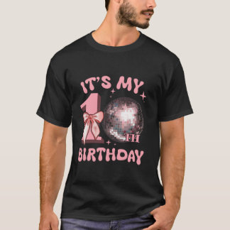 T-shirt 10e anniversaire fille 10 ans Disco et Coquette Bo