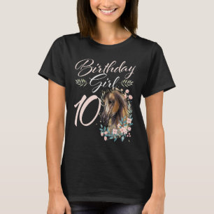 T-shirt 10e anniversaire fille cheval 10 ans Anniversaire