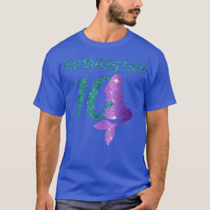 T-shirt 10e anniversaire fille de sirène 10 ans fille de s