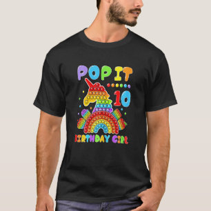 T-shirt 10e anniversaire fille Pop It Fidget jouet 10 ans
