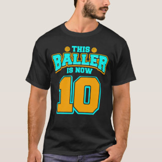 T-shirt 10e anniversaire garçon basket-ball 10 ans enfant