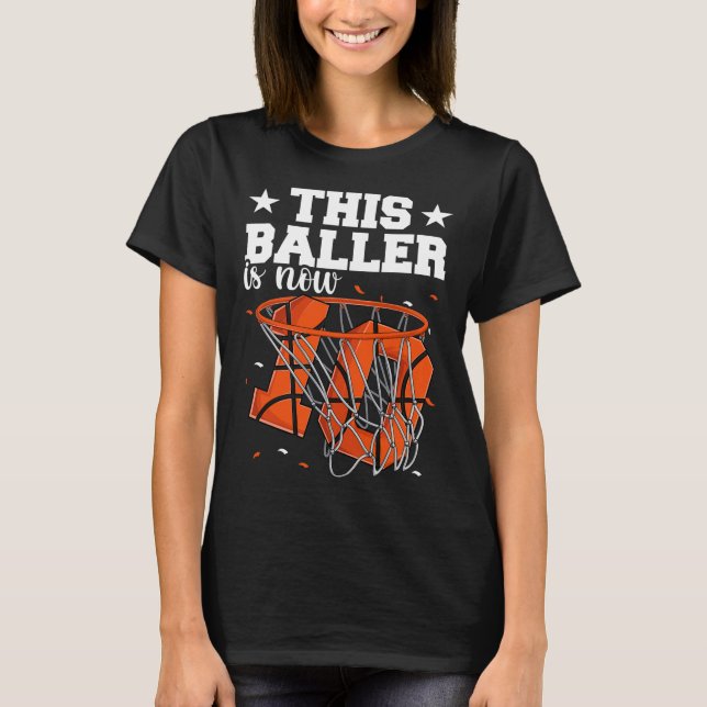 T-shirt 10e anniversaire garçons de basket-ball (Devant)