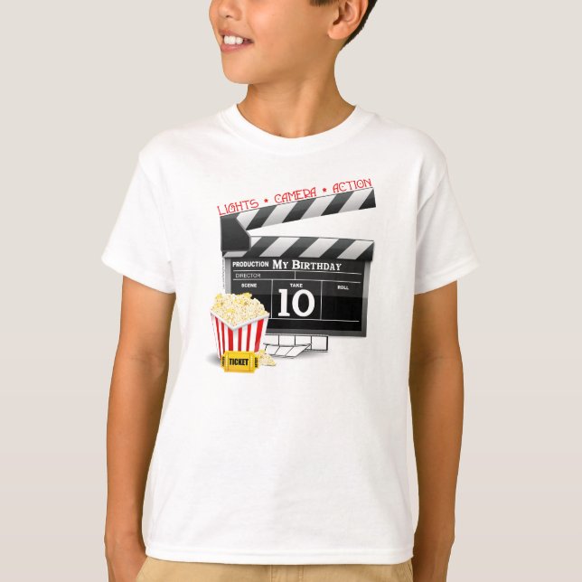 T-shirt 10e anniversaire Hollywood Movie Party (Devant)