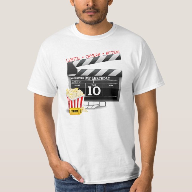 T-shirt 10e anniversaire Hollywood Movie Party (Devant)